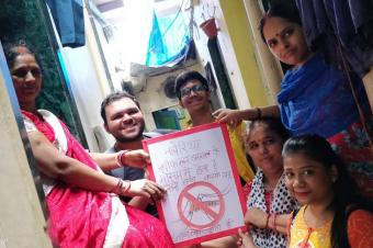 Malaria awareness drive at Mumbai slums