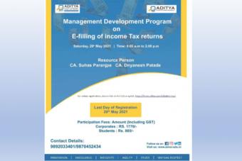 Management Development Programme: Income Tax Return Filing (Finance)
