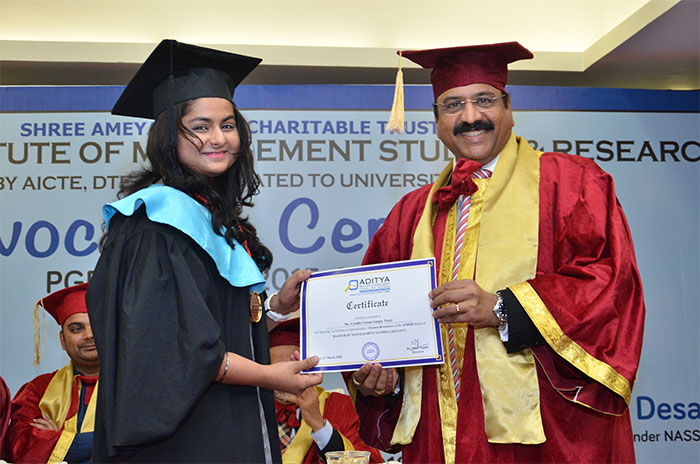  Distribution of Degree & Certificate to the student of MMS 2015-17 by Mr. R. Ramakrishnan, Vice Chairman, Joint MD and CEO, Polycab Group