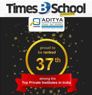 Ranked 37th among the Top Private B-School in the India by TImes B-School Survey 2023